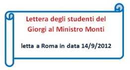 Lettera degli studenti al Ministro Monti