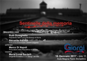 Sentinelle della Memoria 16 Gennaio 2016 (Clicca qui per leggere comunicato stampa !)