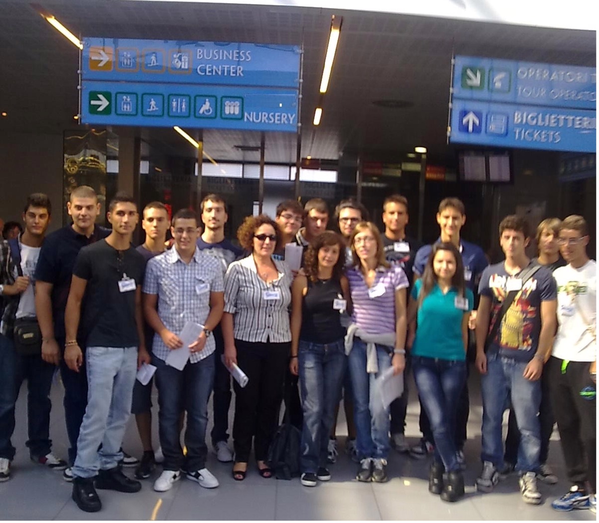 Foto degli studenti in partenza